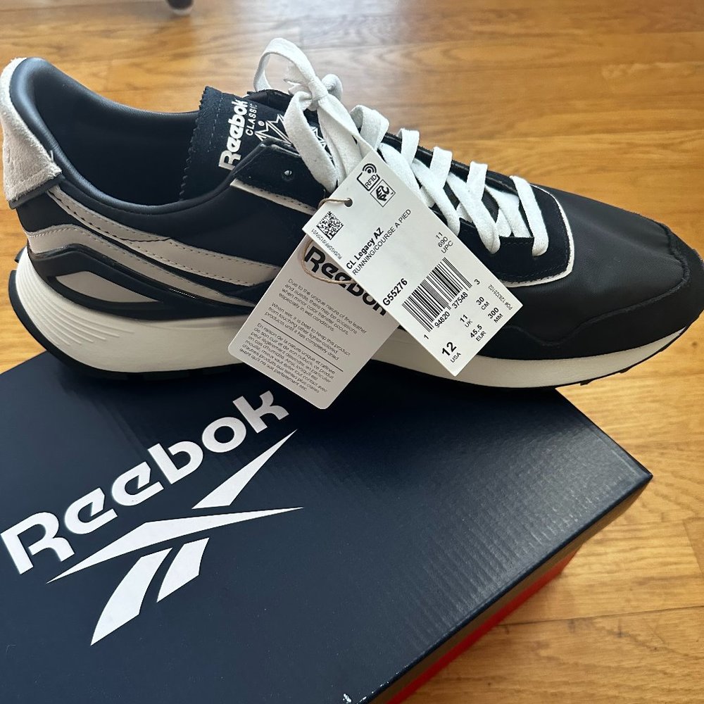 Reebok Classic Legacy AZ unisex size 12 in black/non-dye/stucco
